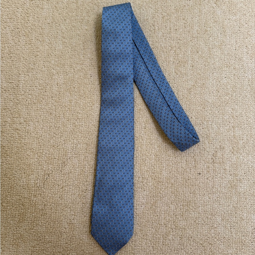 Hermes Elegant Blue Tie